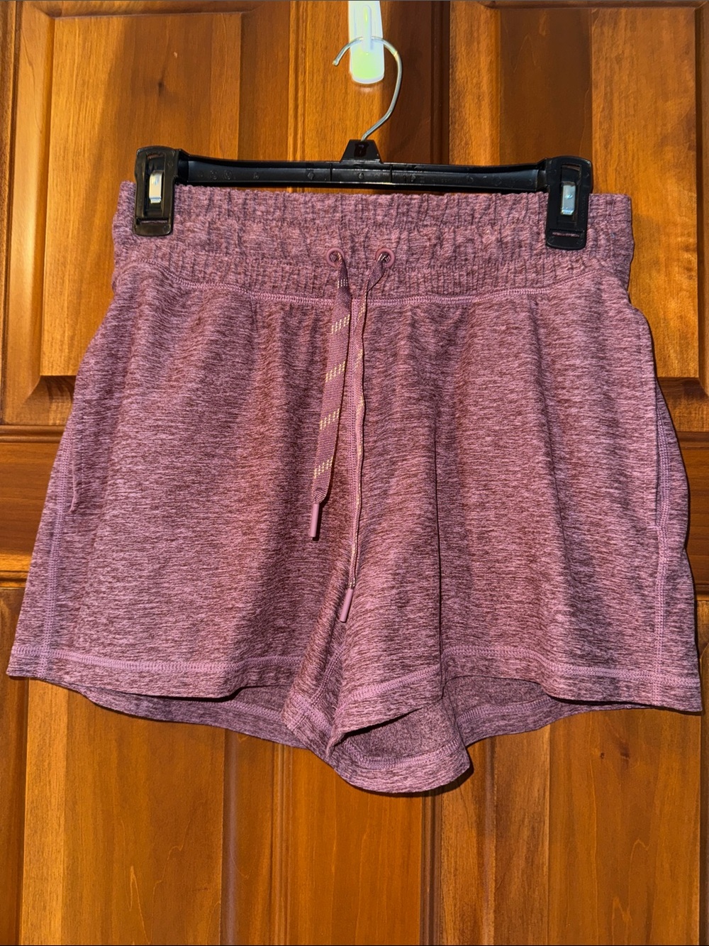 Women's Heathered Mauve Drawstring Lounge Shorts